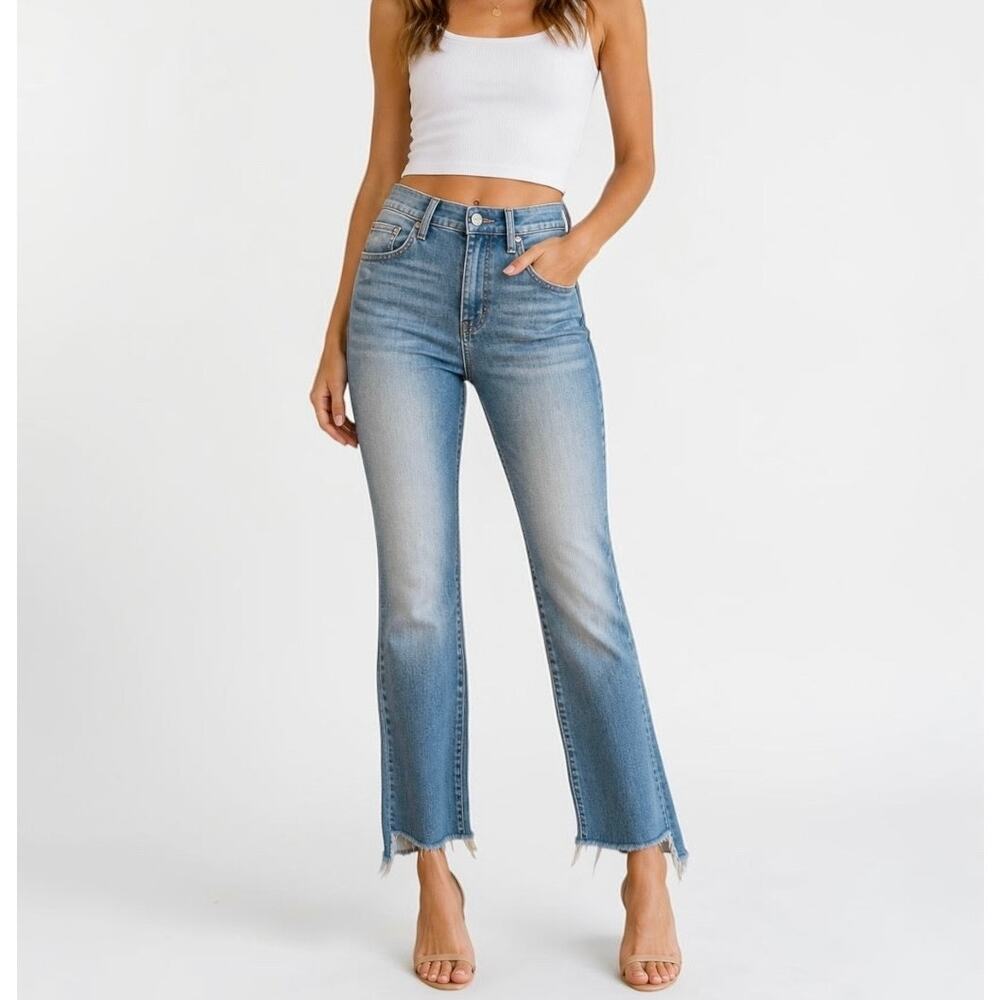 Mother Insider Crop Step Fray size 27 Shake Well Vintage Medium Wash
